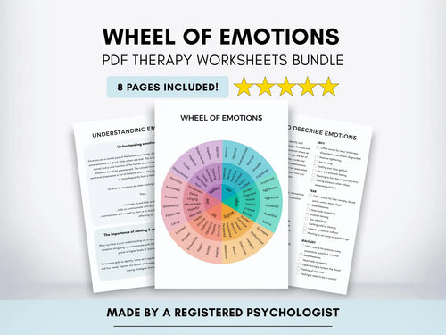 Wheel of Emotions Worksheet Bundle