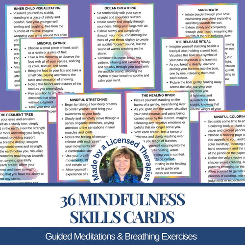 Breathing exercises Emotional regulation Anxiety Printable