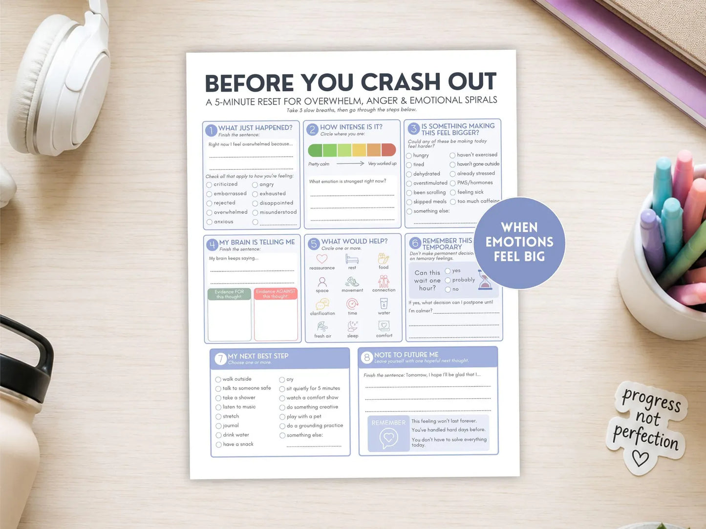 Emotional Regulation Worksheet